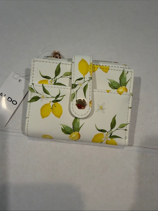 Aldo Handbags - Aldo White Lemon Print Trifold Wallet